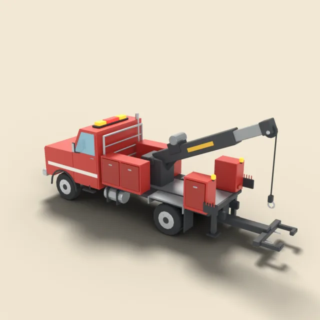 Tow truck with boom