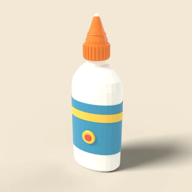 White school glue bottle