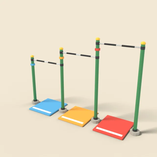 Chin-up bars in three heights