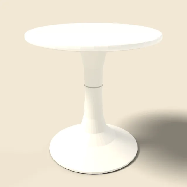 Tulip side table in white