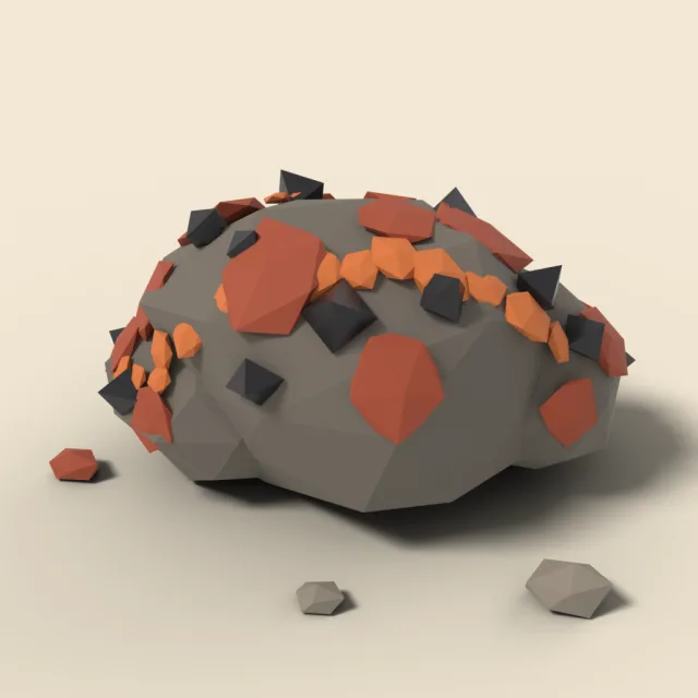 Raw iron ore chunk