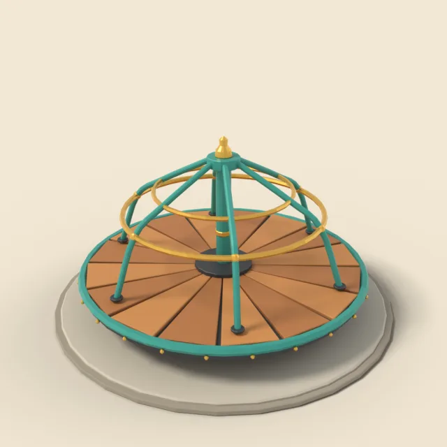Vintage merry-go-round spinner