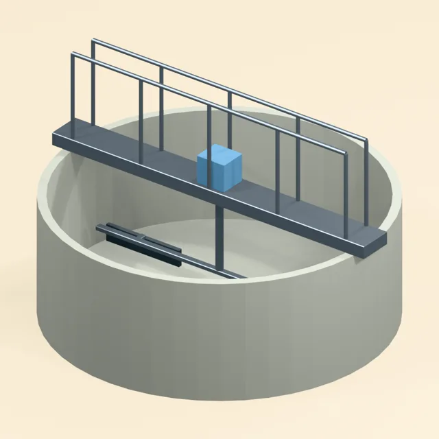 wastewater_clarifier_open_basin_scraper_bridge