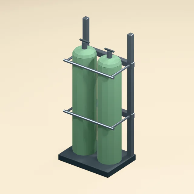 Twin-cylinder restraint rack