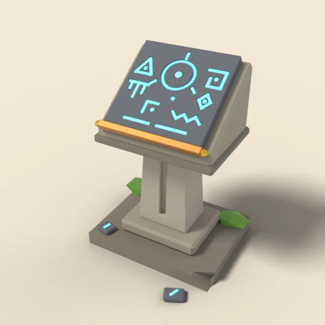 Rune tablet pedestal
