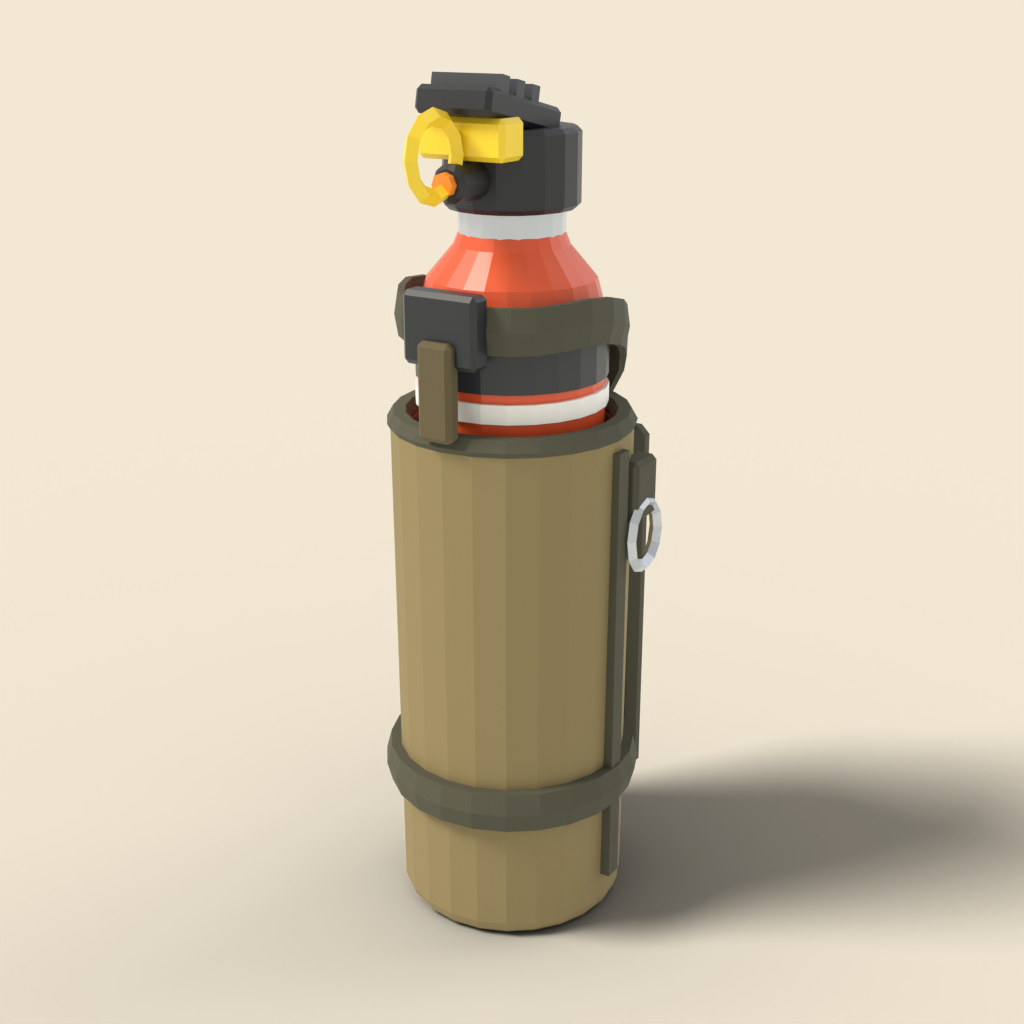 Bear spray can with holster