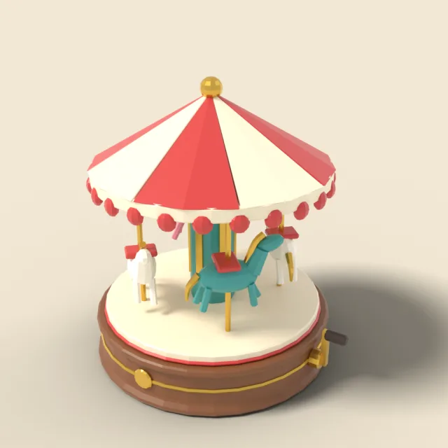 Toy carousel music box