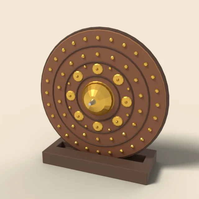 Round targe with brass studs