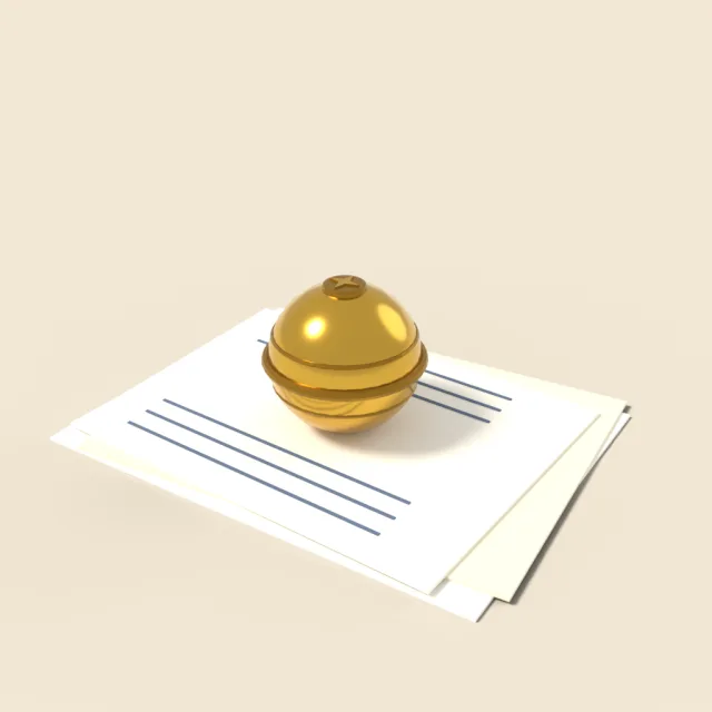 Brass paperweight sphere