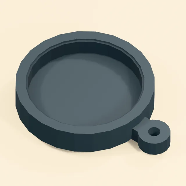 Hollow friction-fit lens cap with seated liner and lanyard eye