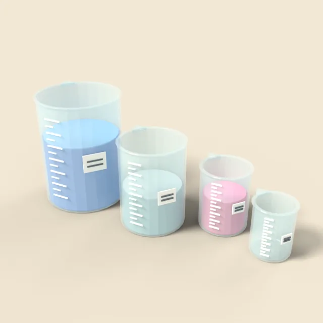 Beaker set graduated