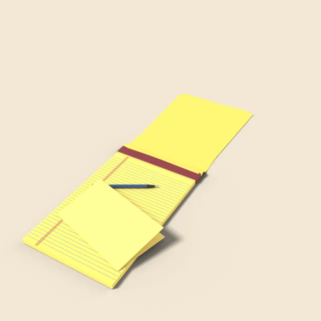 Legal pad with folded sheets