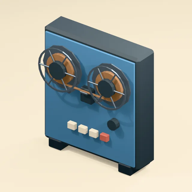 Twin-reel tape recorder