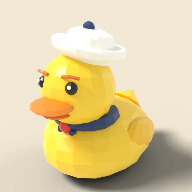 Rubber duck with sailor hat