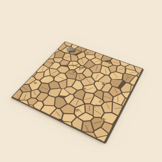 Cracked dry earth tile
