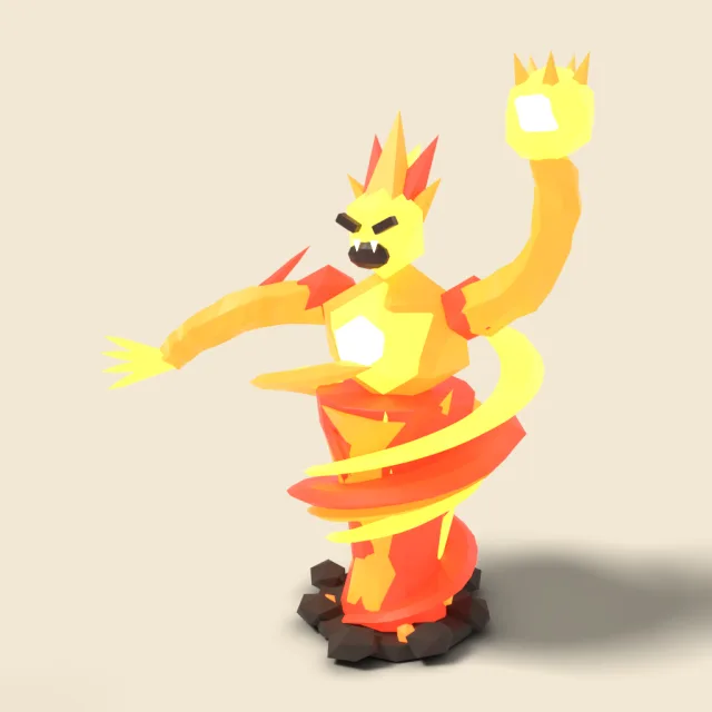 Fire elemental swirling