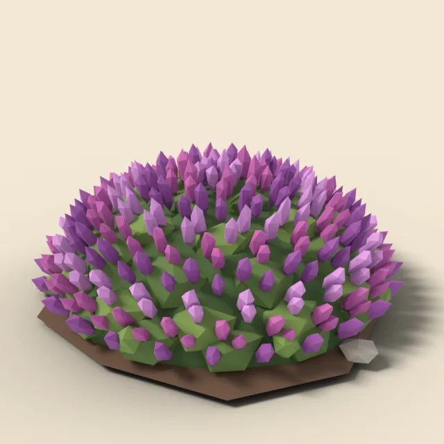 Purple heather mound