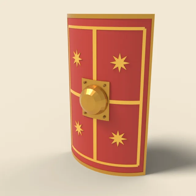 Roman scutum curved rectangular shield