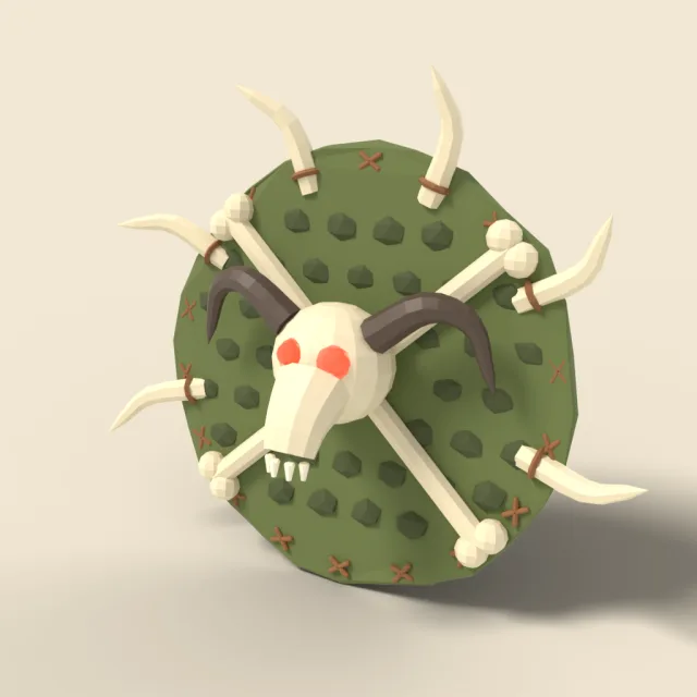 Monster hide and bone shield