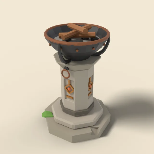 Puzzle brazier to light