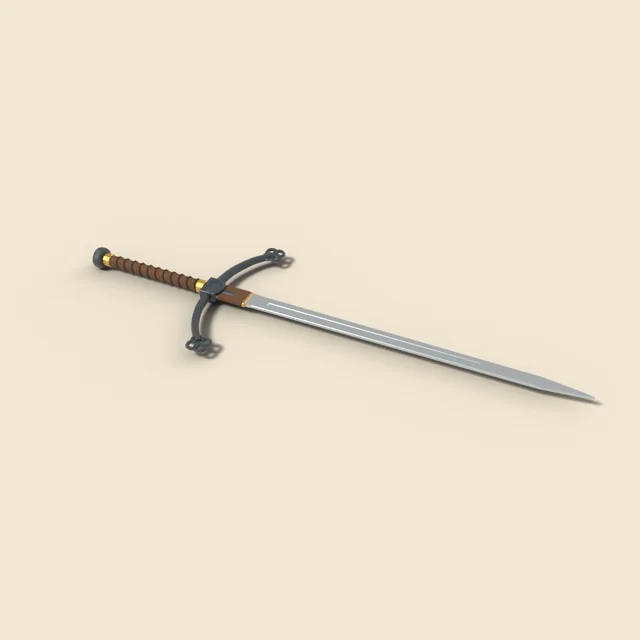 Claymore greatsword with long grip