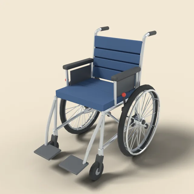 Wheelchair with spoked rear wheels