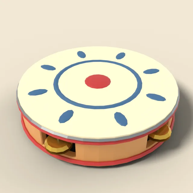 Frame drum tambourine