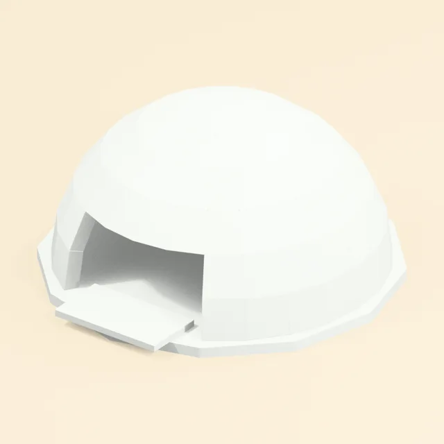 igloo_shelter_open_dome_segmented_snow_blocks