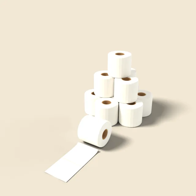 Toilet paper roll stack