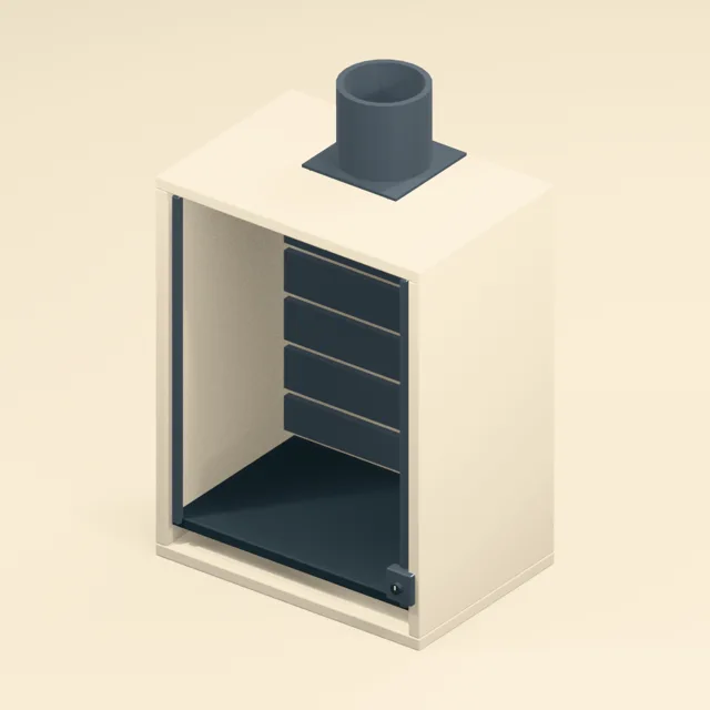 Open-front laboratory fume hood