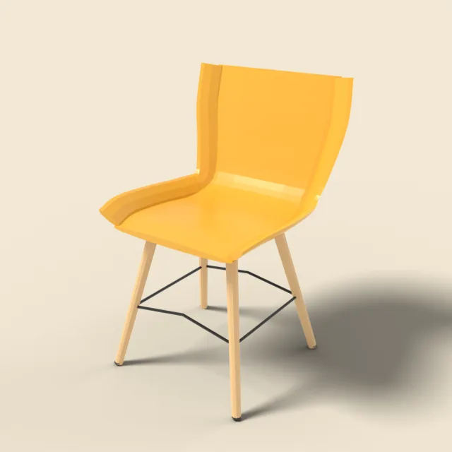 Molded plastic shell chair