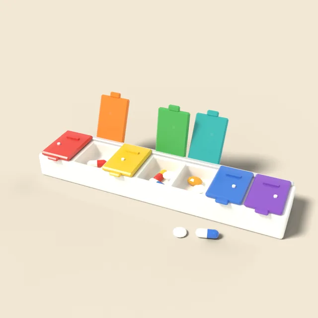 Weekly pill organizer