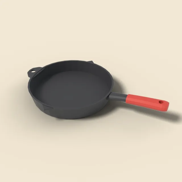 Cast iron frying pan
