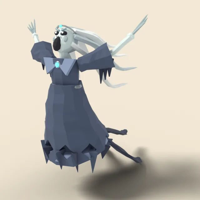 Wailing banshee in tattered robe
