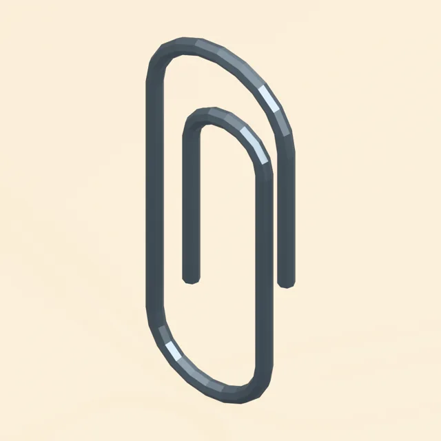 Bent-wire Gem paper clip with nested open gripping loops