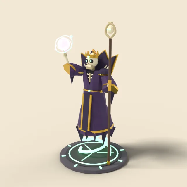 Lich floating with spell orb