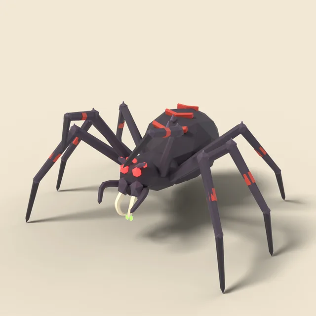 Giant spider with fangs