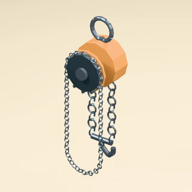 Hand chain block with separate operating loop