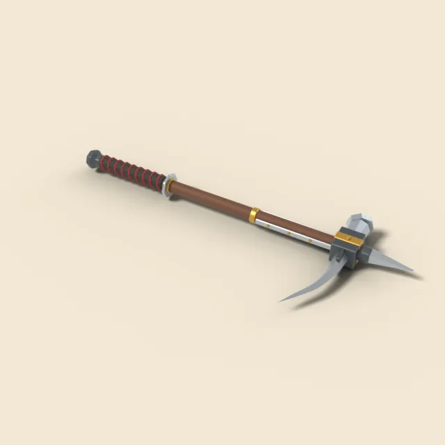War hammer with beak spike
