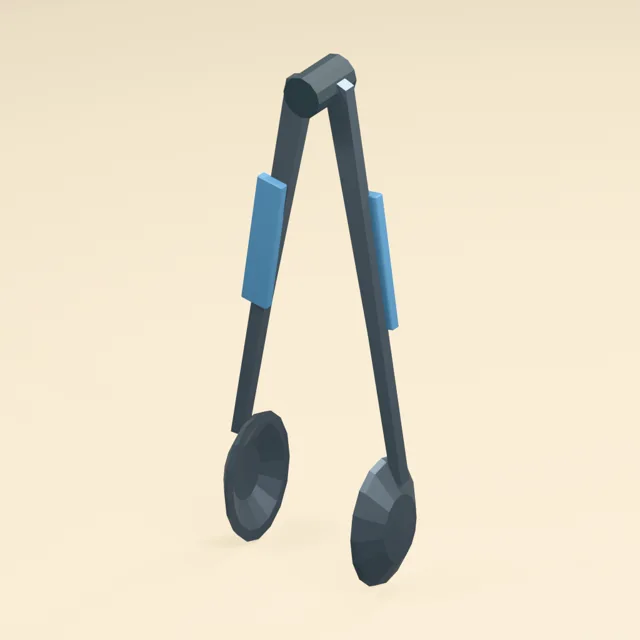 Hinged serving tongs