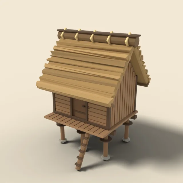 Rice granary on stilts