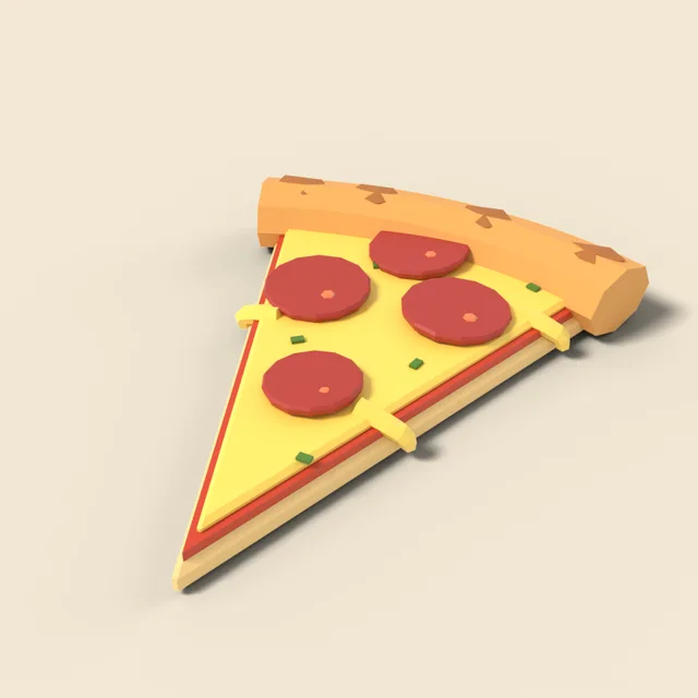 Pepperoni pizza slice