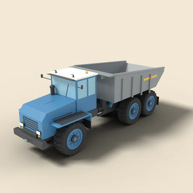 Six-wheel articulated hauler