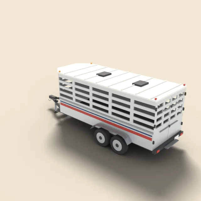 Livestock trailer with slats