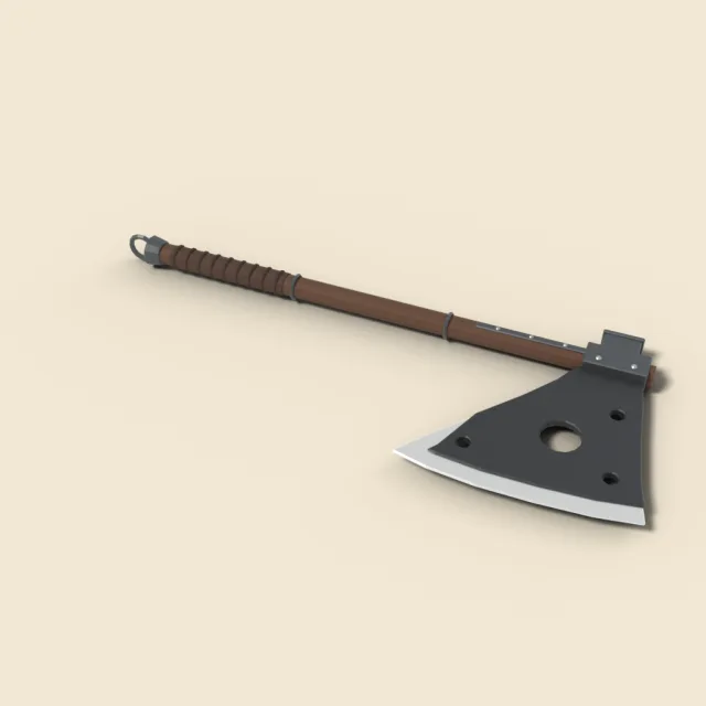 Executioner axe with broad blade