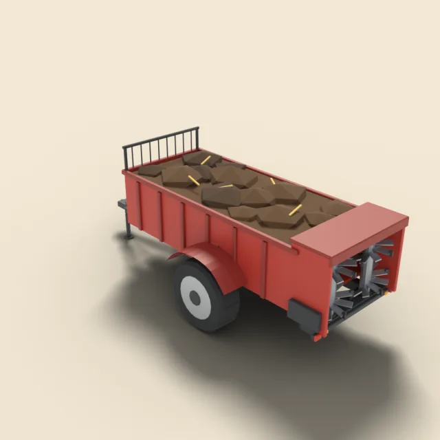 Manure spreader trailer