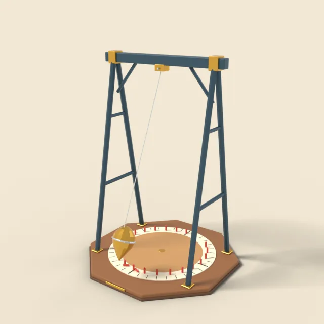 Long swinging pendulum on tall frame