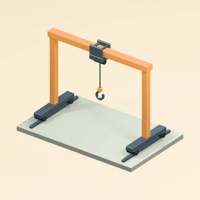 gantry_crane_travel_beam_suspended_hook