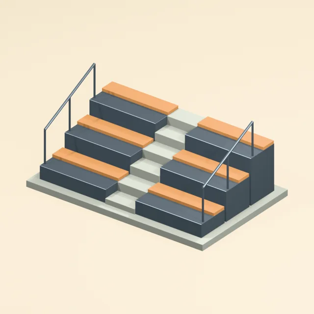spectator_bleachers_three_rows_center_stairs