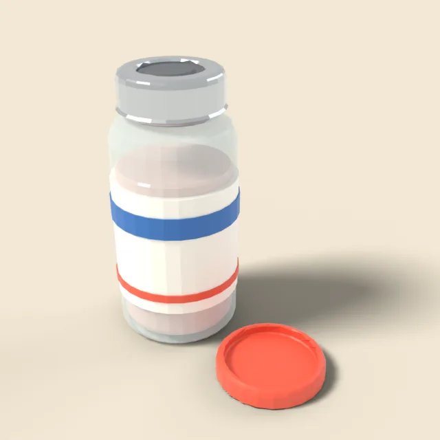 Vaccine vial with rubber cap